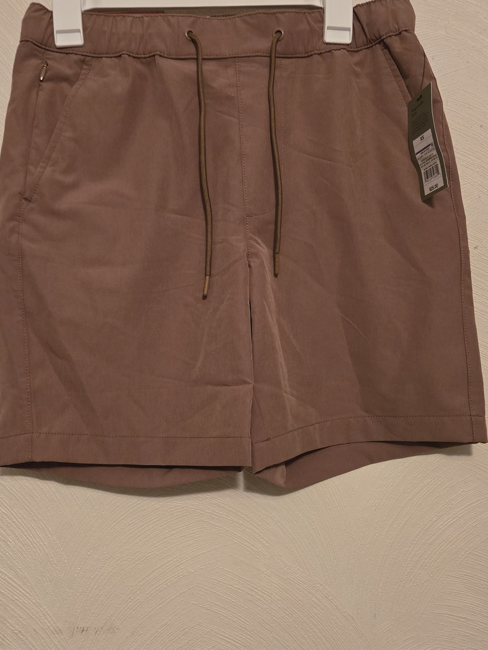 Target Men's Flat Front Drawstring Shorts - Mauve Brown